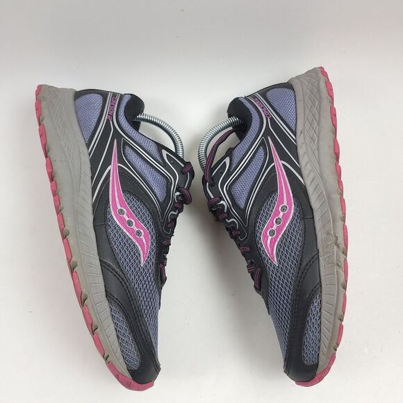 Saucony Cohesion II React2U Women’s Running Shoes Gray Black Pink Sneakers 9W - Picture 3 of 9